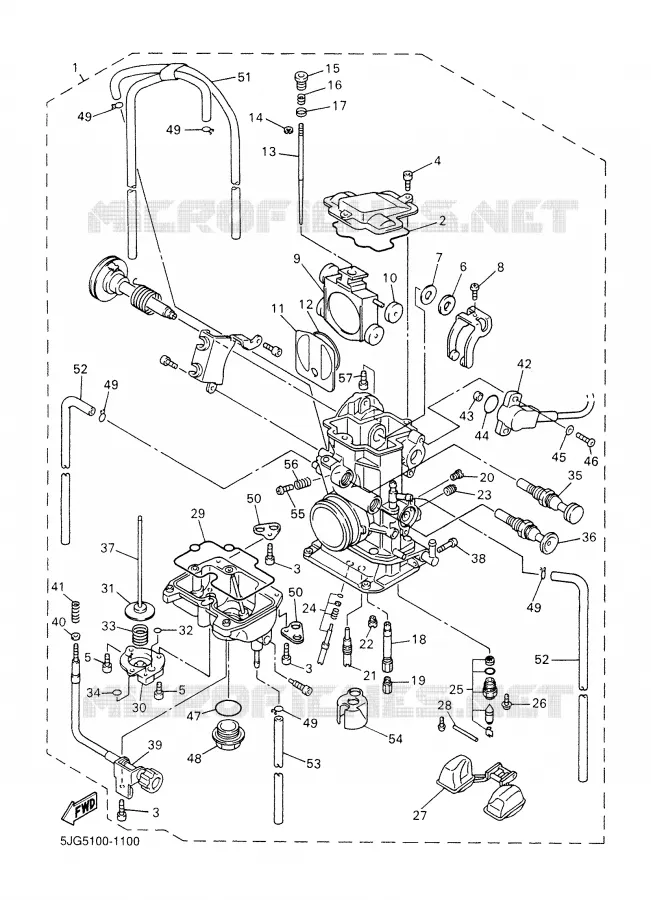 CARBURATEUR Yamaha MOTO 426 2001 YZF  YZ426F
