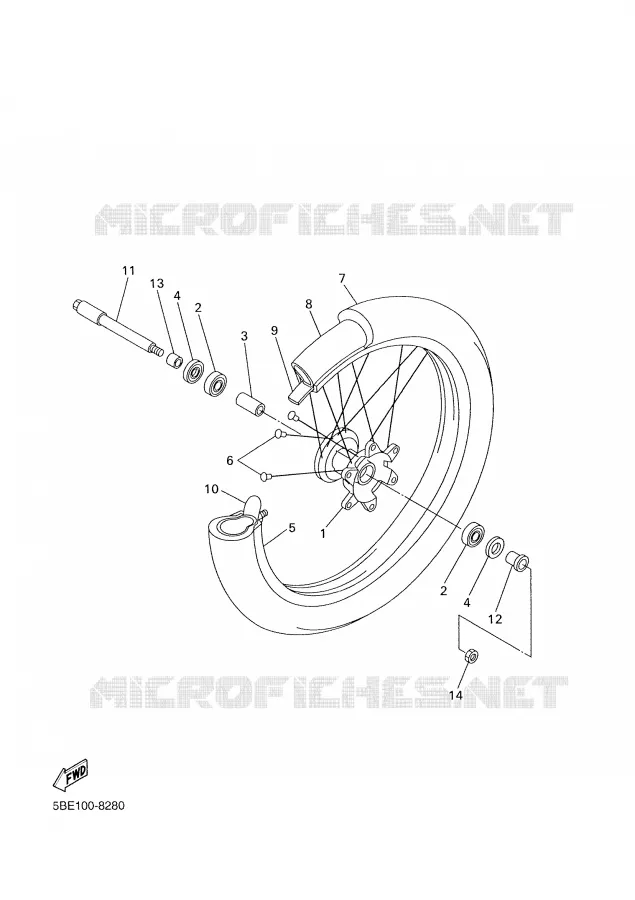 ROUE AVANT Yamaha MOTO 426 2002 YZF  YZ426F