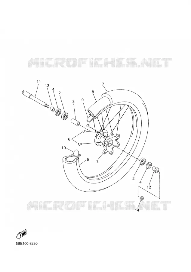 ROUE AVANT Yamaha MOTO 426 2002 YZF  YZ426F