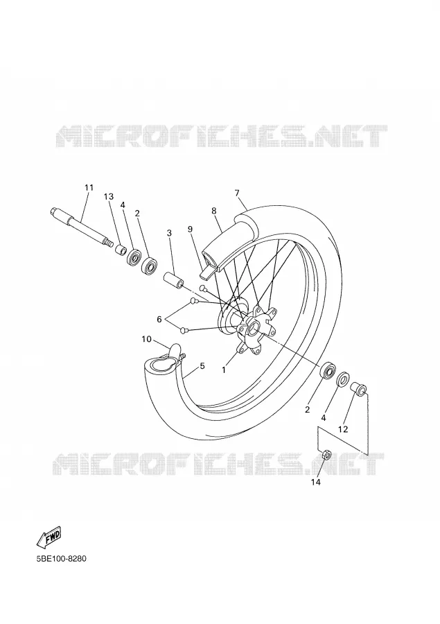 ROUE AVANT Yamaha MOTO 426 2001 YZF  YZ426FN