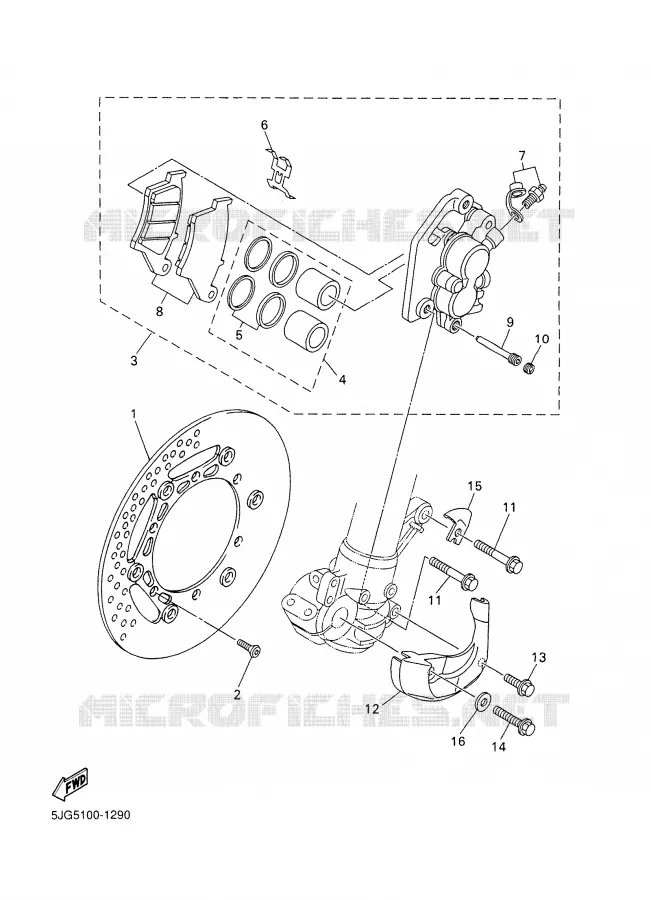 ETRIER DE FREIN AVANT Yamaha MOTO 426 2001 YZF  YZ426FN