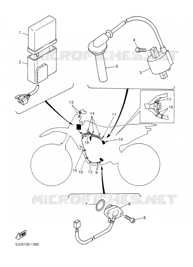 PARTIE ELECTRIQUE 1 Yamaha MOTO 426 2001 YZF  YZ426FN