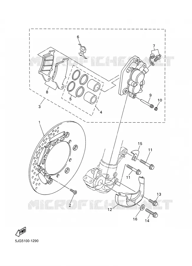ETRIER DE FREIN AVANT Yamaha MOTO 426 2001 YZF  YZ426FN