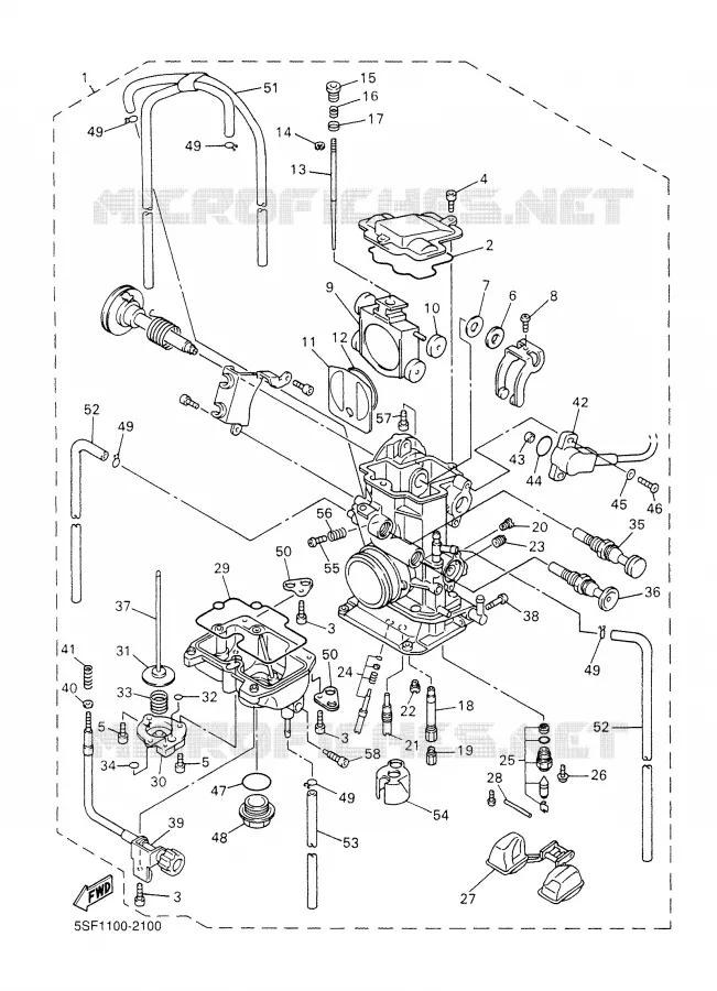 CARBURATEUR Yamaha MOTO 426 2002 YZF  YZ426FP