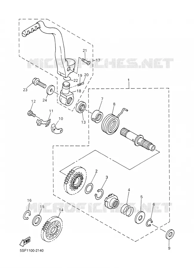 DEMARREUR Yamaha MOTO 426 2002 YZF  YZ426FP