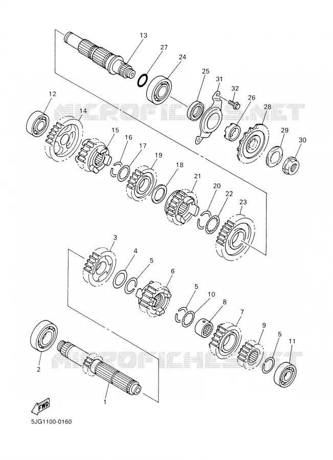 TRANSMISSION Yamaha MOTO 426 2002 YZF  YZ426FP