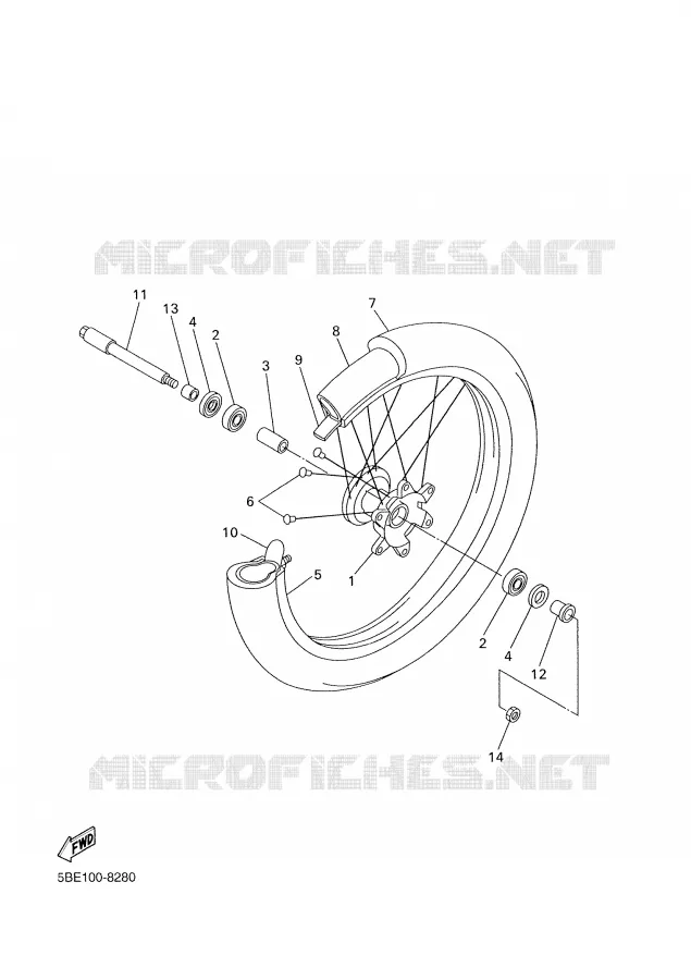 ROUE AVANT Yamaha MOTO 426 2002 YZF  YZ426FP