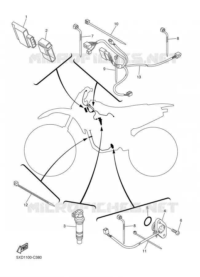 PARTIE ELECTRIQUE 1 Yamaha MOTO 450 2004 YZF  YZ450F