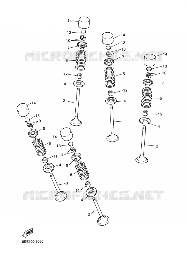 SOUPAPE Yamaha MOTO 450 2004 YZF  YZ450F