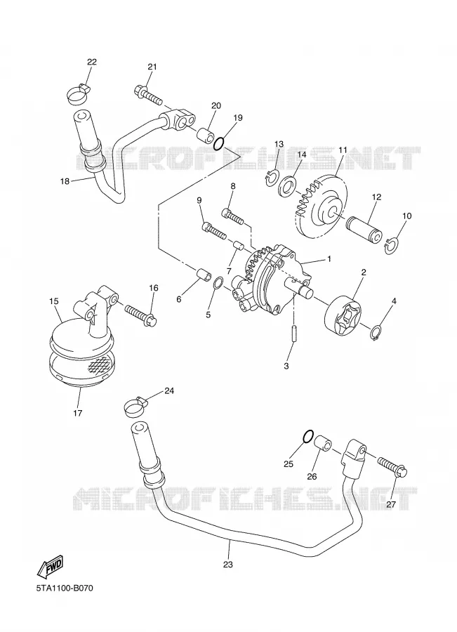 POMPE A HUILE Yamaha MOTO 450 2004 YZF  YZ450F