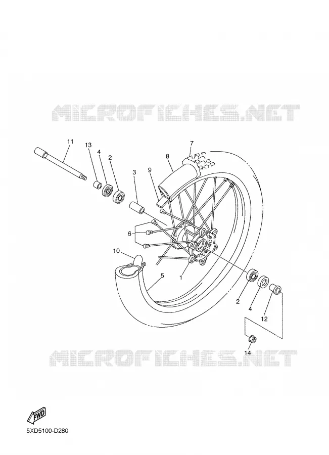 ROUE AVANT Yamaha MOTO 450 2005 YZF  YZ450F