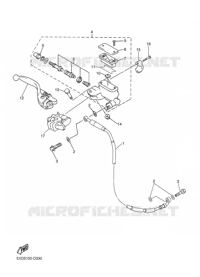 MAITRE CYLINDRE AVANT Yamaha MOTO 450 2005 YZF  YZ450F