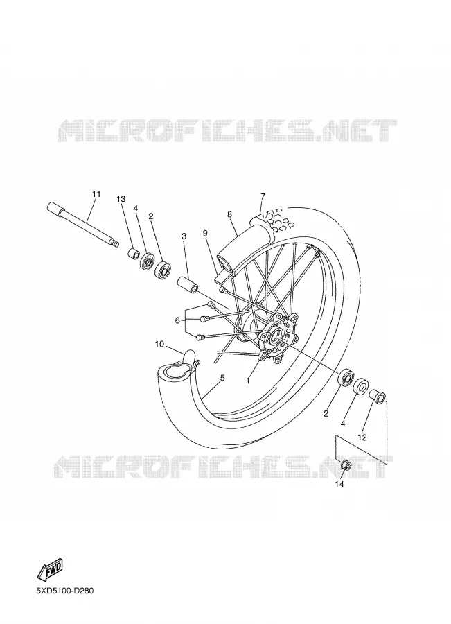 ROUE AVANT Yamaha MOTO 450 2007 YZF  YZ450F