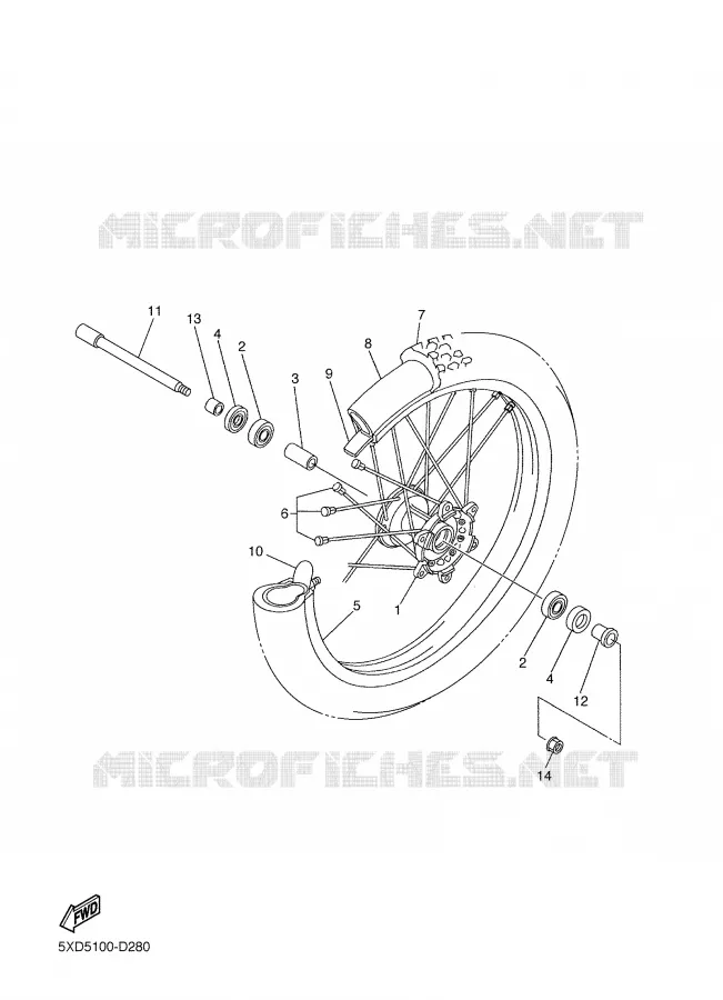 ROUE AVANT Yamaha MOTO 450 2007 YZF  YZ450F