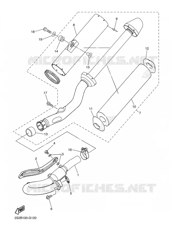 ECHAPPEMENT 2 Yamaha MOTO 450 2008 YZF  YZ450F