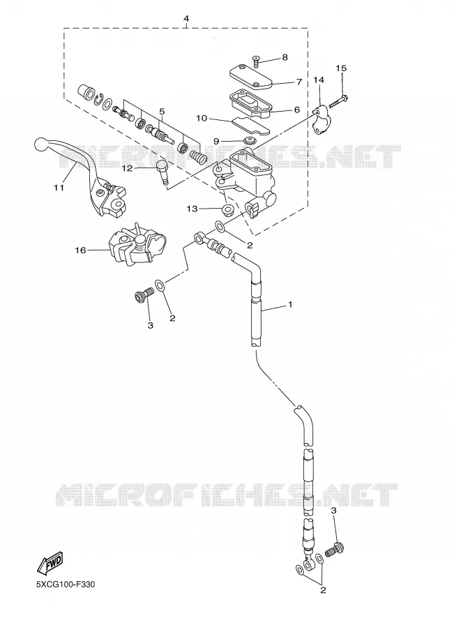 MAITRE CYLINDRE AVANT Yamaha MOTO 450 2008 YZF  YZ450F