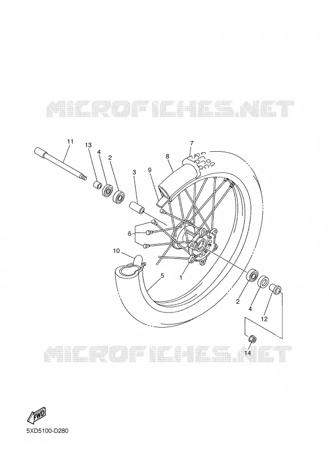 ROUE AVANT Yamaha MOTO 450 2009 YZF  YZ450F