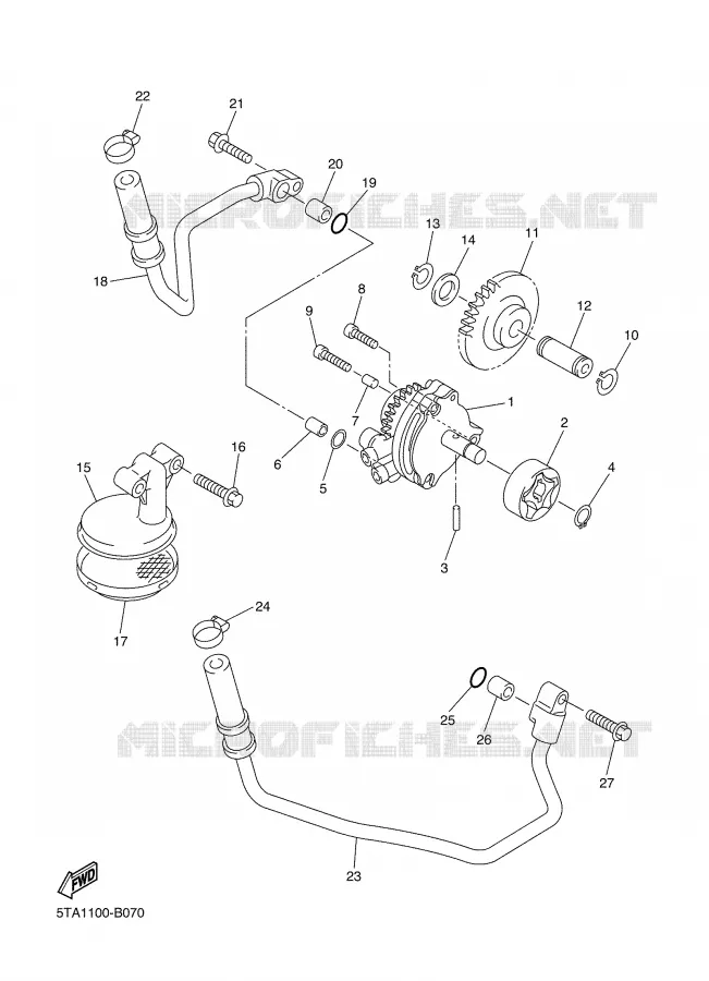 POMPE A HUILE Yamaha MOTO 450 2003 YZF  YZ450FR