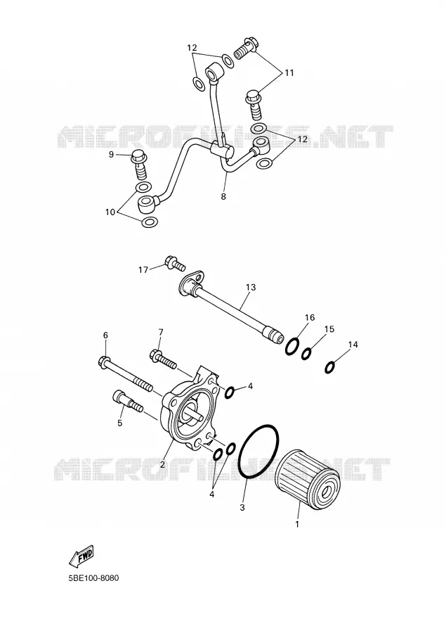 FILTRE A HUILE Yamaha MOTO 450 2003 YZF  YZ450FR