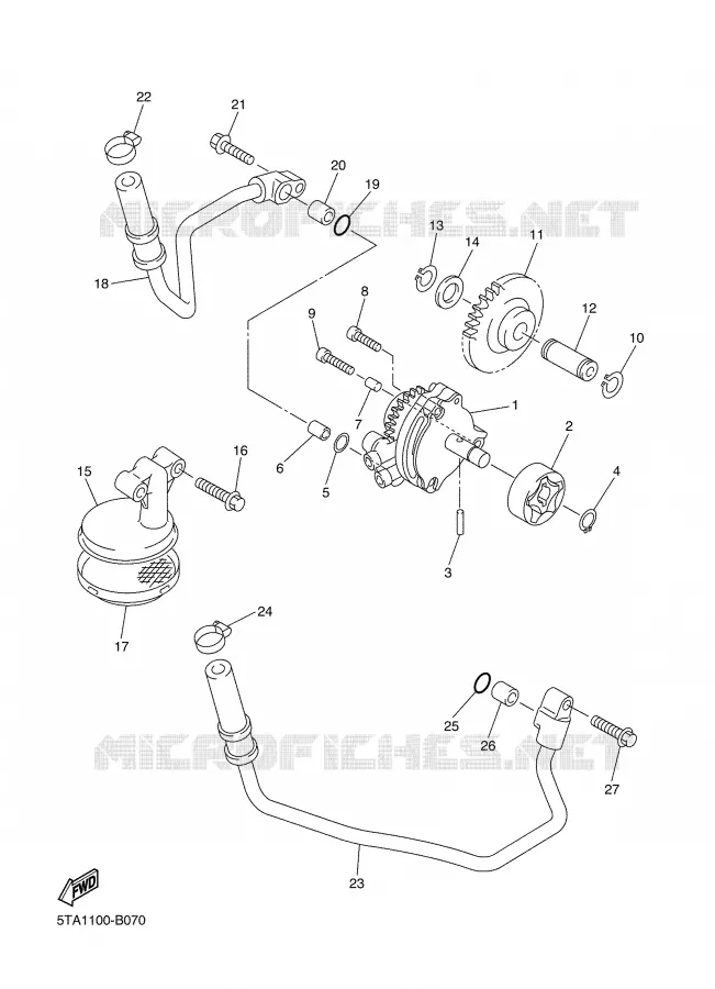 POMPE A HUILE Yamaha MOTO 450 2003 YZF  YZ450FR