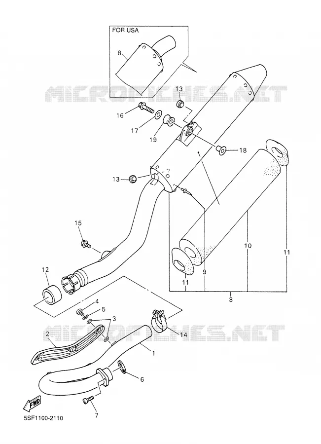 ECHAPPEMENT Yamaha MOTO 450 2003 YZF  YZ450FR