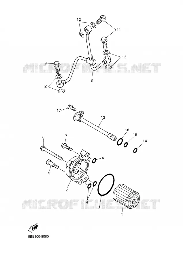 FILTRE A HUILE Yamaha MOTO 450 2003 YZF  YZ450FR
