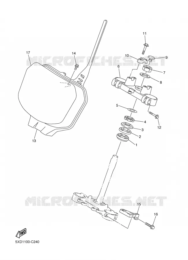 DIRECTION Yamaha MOTO 450 2004 YZF  YZ450FS
