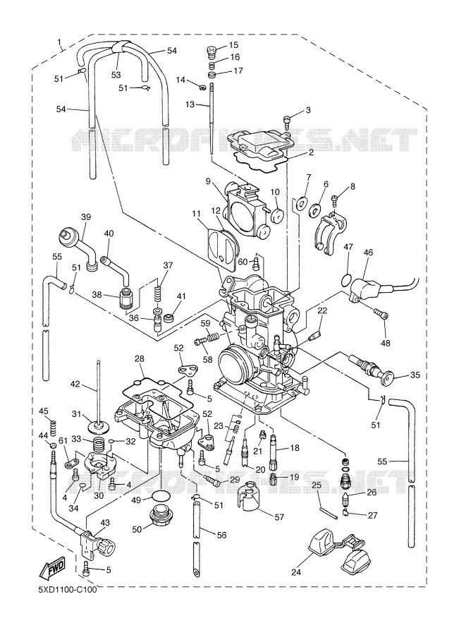 CARBURATEUR Yamaha MOTO 450 2004 YZF  YZ450FS