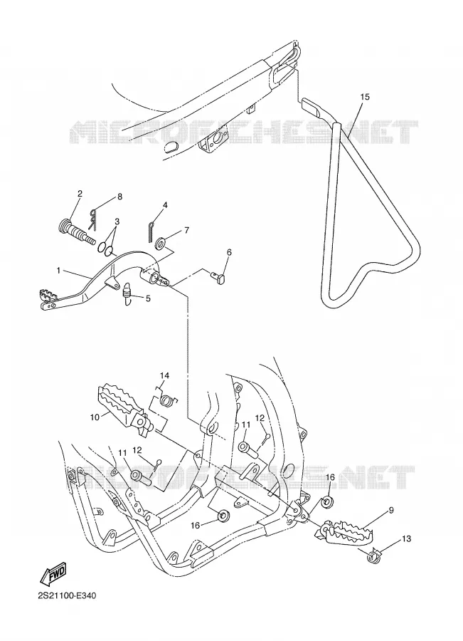 BEQUILLE / REPOSE PIEDS Yamaha MOTO 450 2006 YZF  YZ450FV