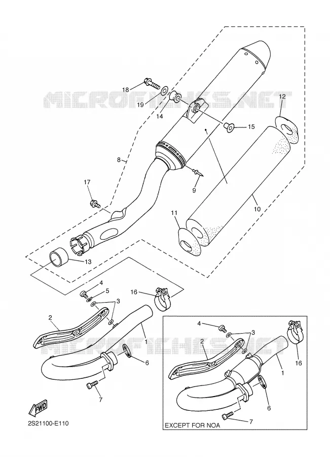 ECHAPPEMENT Yamaha MOTO 450 2006 YZF  YZ450FV