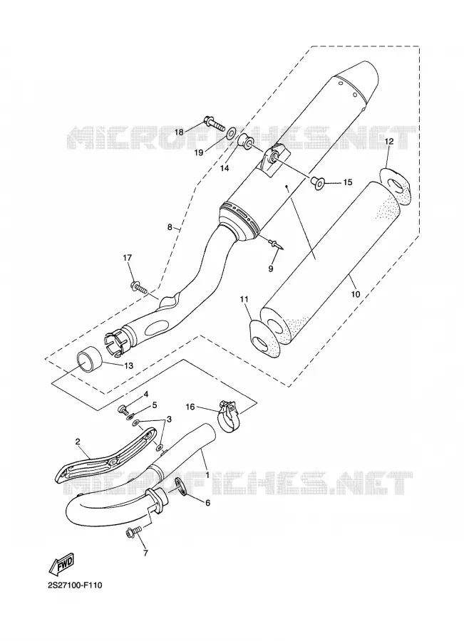 ECHAPPEMENT Yamaha MOTO 450 2007 YZF  YZ450FW