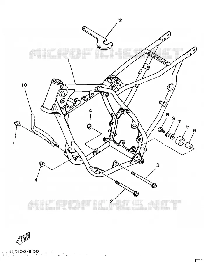 CADRE Yamaha MOTO 80 1986 YZ  YZ80