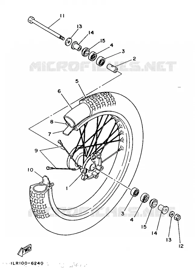 ROUE AVANT Yamaha MOTO 80 1986 YZ  YZ80