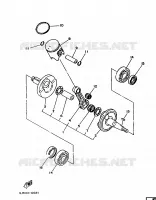 VILEBREQUIN / PISTON pour Yamaha YZ 1987