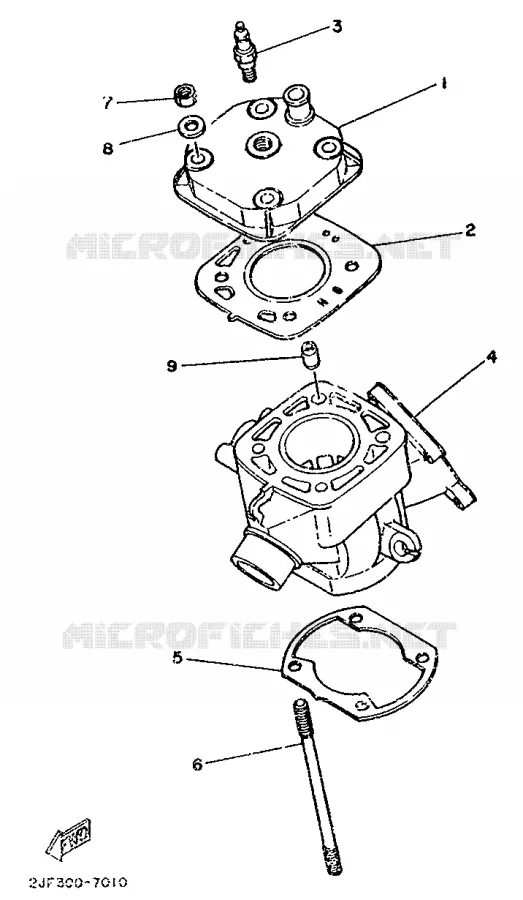 CYLINDRE Yamaha MOTO 80 1987 YZ  YZ80
