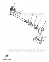 AXE DE SELECTEUR / PEDALE pour Yamaha YZ 1989