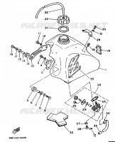 RESERVOIR A ESSENCE pour Yamaha YZ 1989