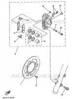 ETRIER DE FREIN AVANT pour Yamaha YZ 1989