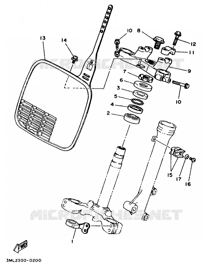 DIRECTION Yamaha MOTO 80 1991 YZ  YZ80B