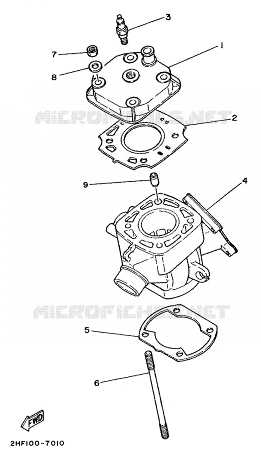CYLINDRE Yamaha MOTO 80 1992 YZ  YZ80D