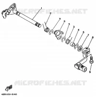 AXE DE SELECTEUR / PEDALE pour Yamaha YZ 1998