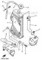 RADIATEUR / DURITES pour Yamaha YZ 1998