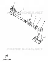 AXE DE SELECTEUR / PEDALE pour Yamaha YZ 1990