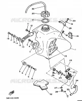 RESERVOIR A ESSENCE pour Yamaha YZ 1990