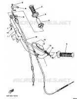 GUIDON ET CABLES pour Yamaha YZ 1990