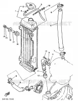 RADIATEUR / DURITES pour Yamaha YZ 1990