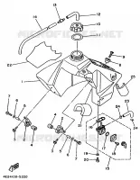 RESERVOIR A ESSENCE pour Yamaha YZ BIG WHEELS 1995