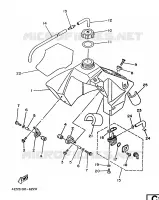 RESERVOIR A ESSENCE pour Yamaha YZ BIG WHEELS 1996