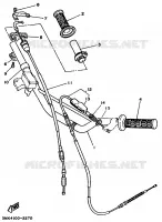GUIDON ET CABLES pour Yamaha YZ BIG WHEELS 1996