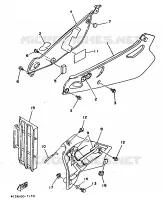 COUVERCLE LATERAL pour Yamaha YZ BIG WHEELS 1997